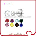 Stainless steel cheap high quality crystal earring stud